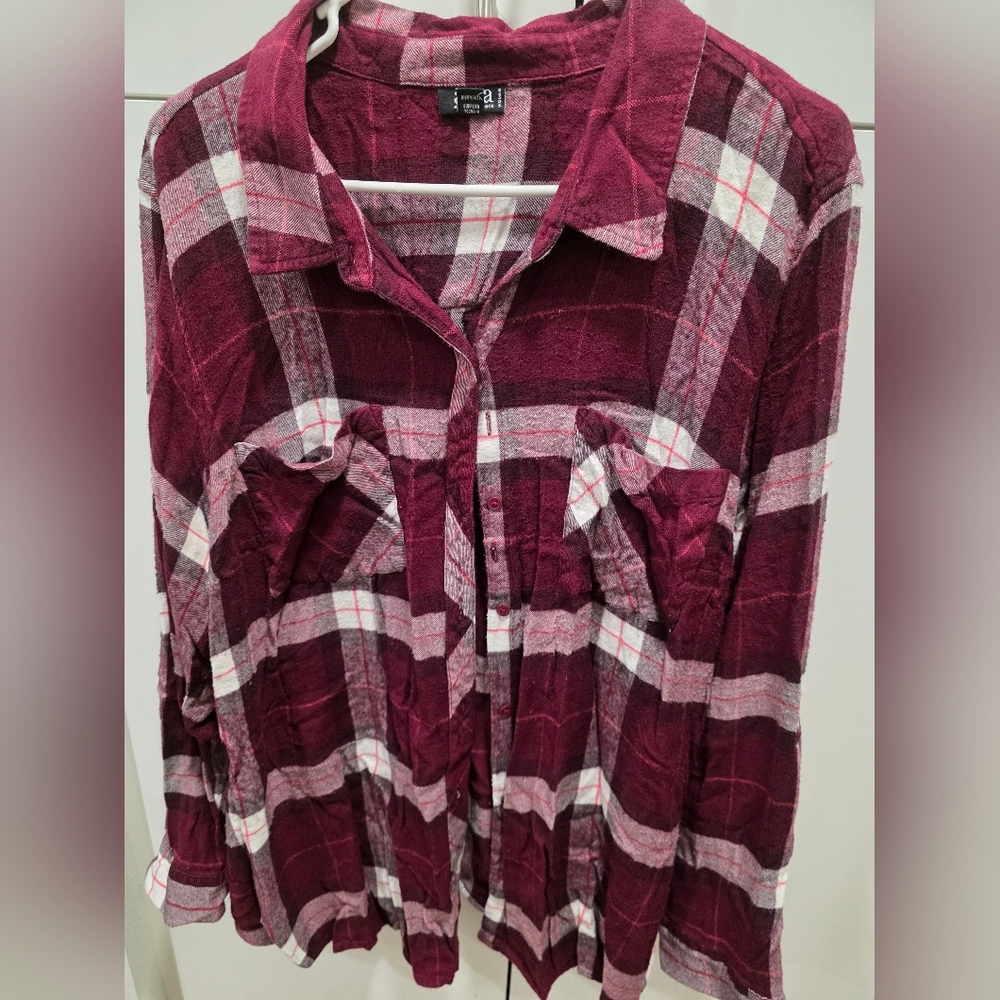 Plaid Button-Up Shirt